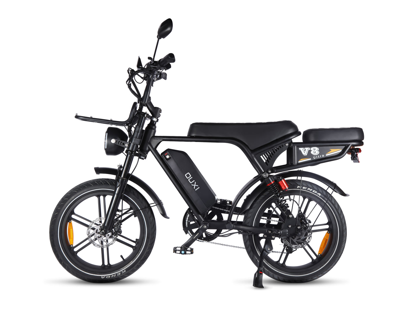 Fatbike V8 Ultra Negro - vista lateral llantas anchas 20x4
